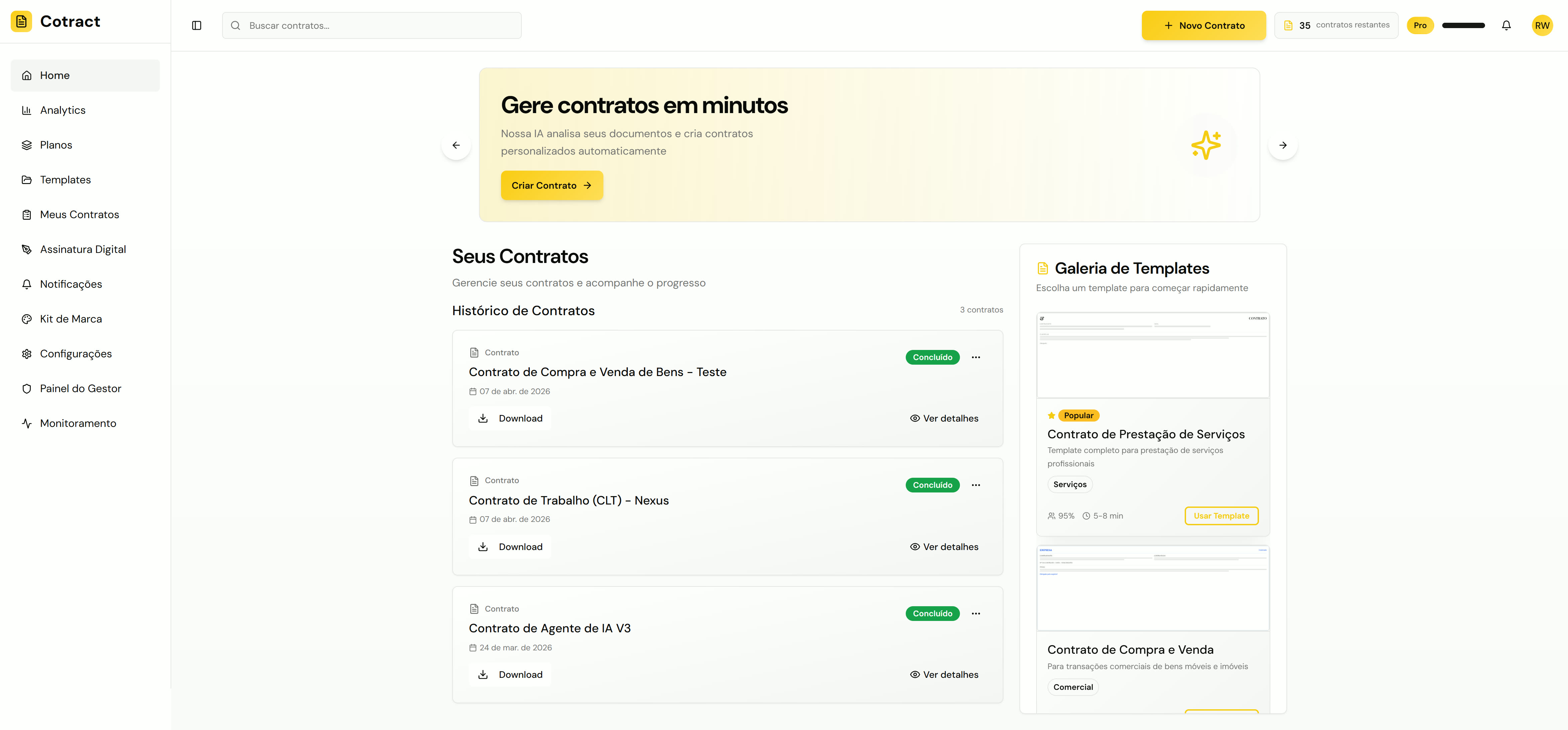 Cotract App - SaaS de Contratos