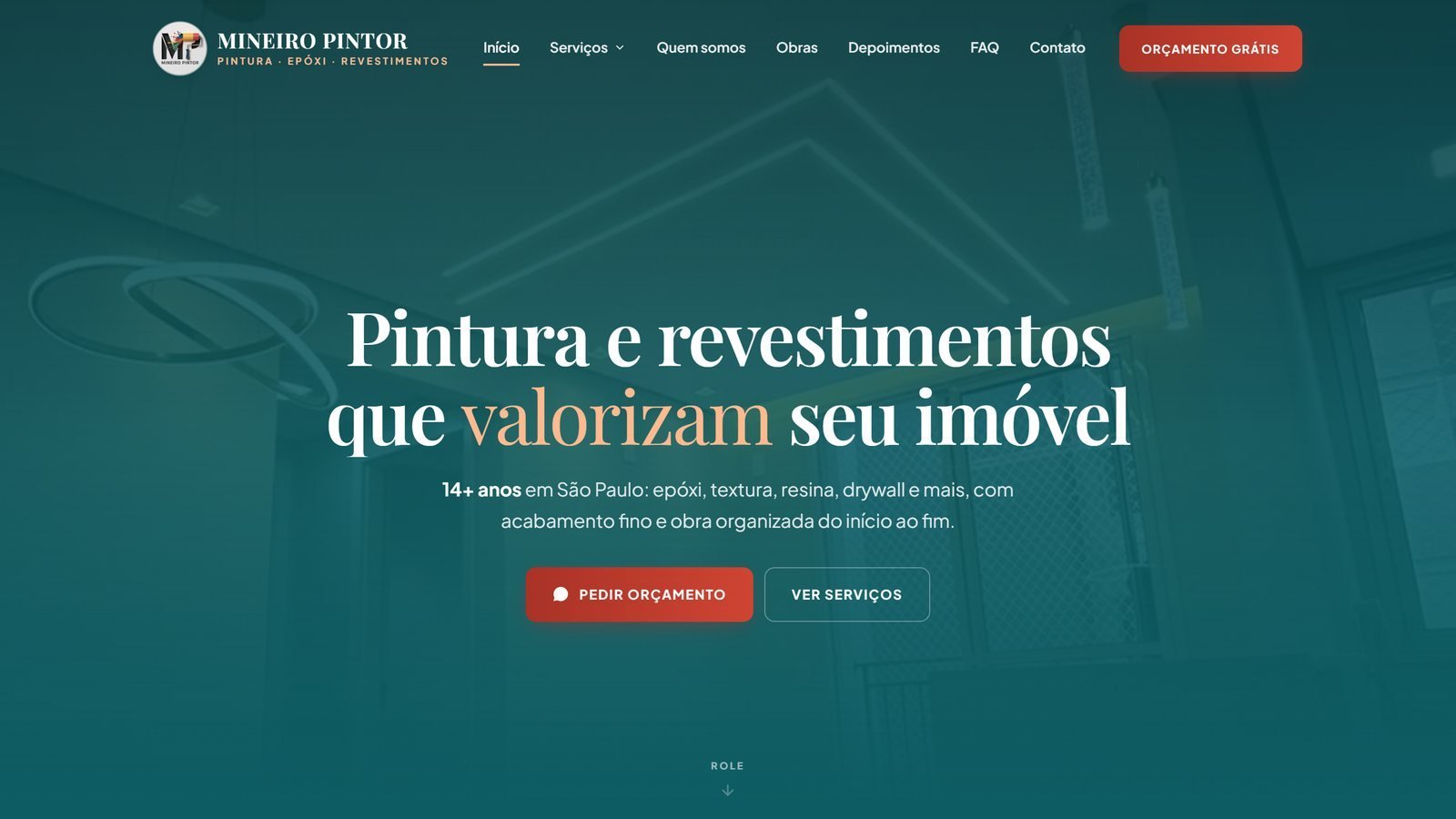 Landing Page Mineiro Pintor